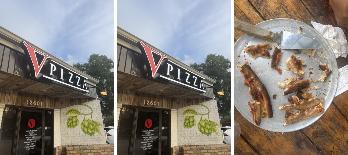 V Pizza + Tap Garden Menu
